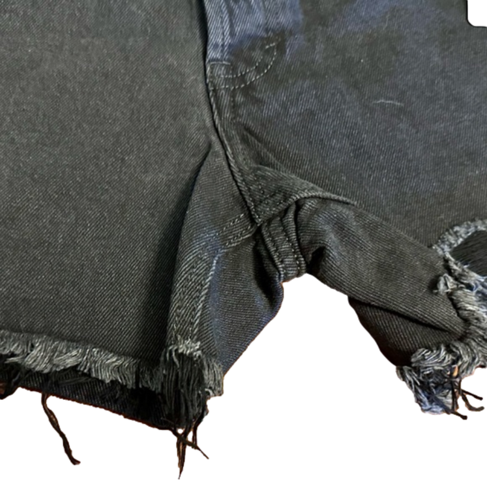 NWT Free People cut off high rise washed black shorts in women's size 24. NWT - Picture 3 of 6
